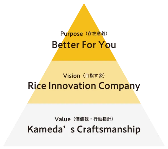 Purpose・Vision・Valueのピラミッド図