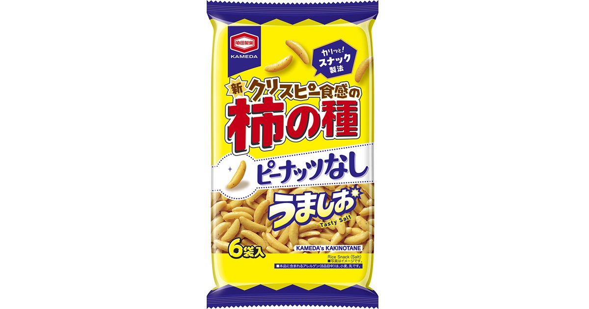105g 亀田の柿の種 ピーナッツなし うましお 6袋詰 | 亀田製菓株式会社